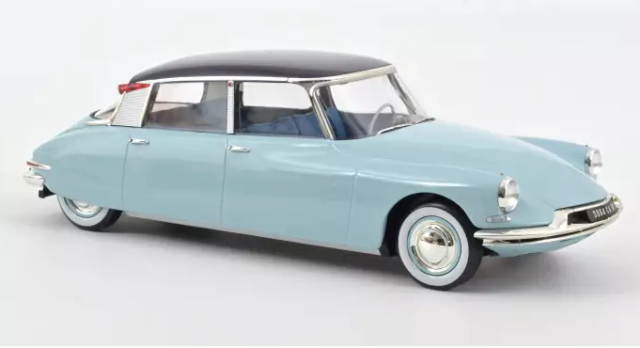 Citroën DS 19 1959 Nuage Blue and Purple + Caravane Hénon 1:18