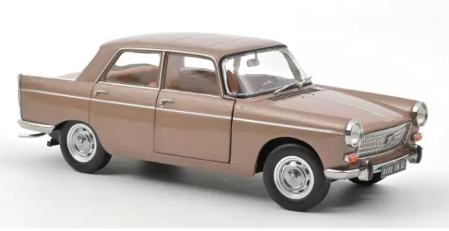 Peugeot 404 1965 Brown metallic with Caravan Hénon 1:18