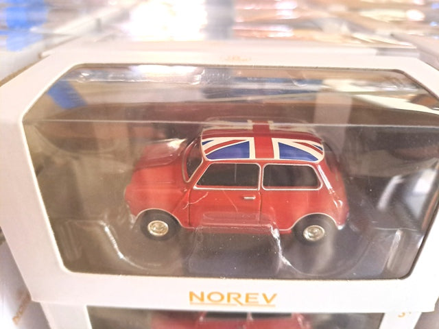 Mini Cooper S 1964 Tartan Red with Flag on Roof 1/54