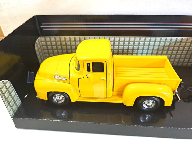 FORD F-100 WITH CARAVAN 1955 YELLOW 1/24