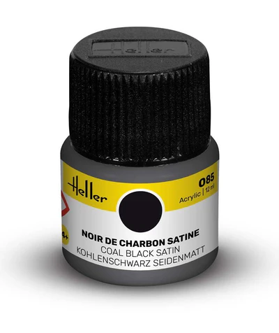 Coal Black Satin 12ml Acrylic