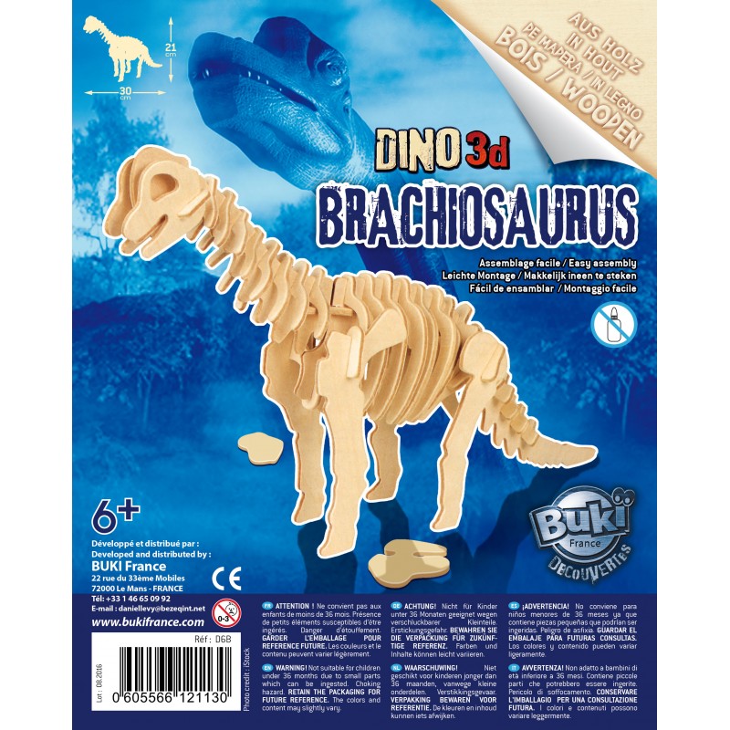 DINOS 3D WOODEN ASSEMBLY KIT