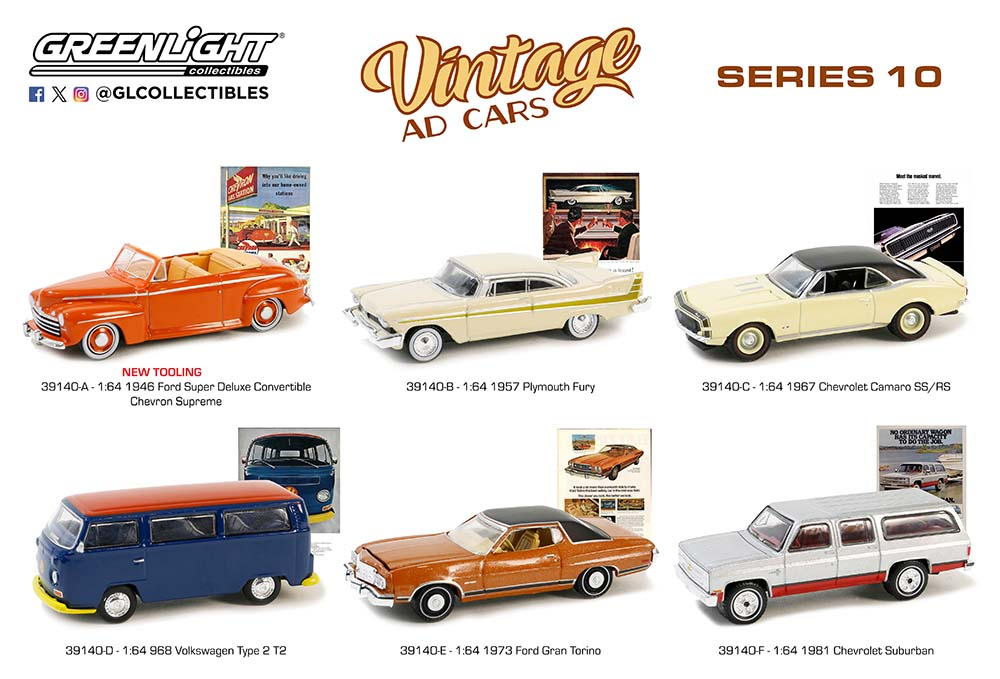 1:64 Vintage Ad Cars Series 10