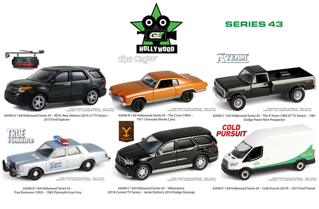 1:64 Hollywood Series 43 - 6 pack assortment