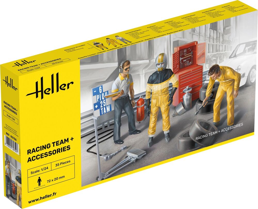 Racing Team and accessories figurines 1/24