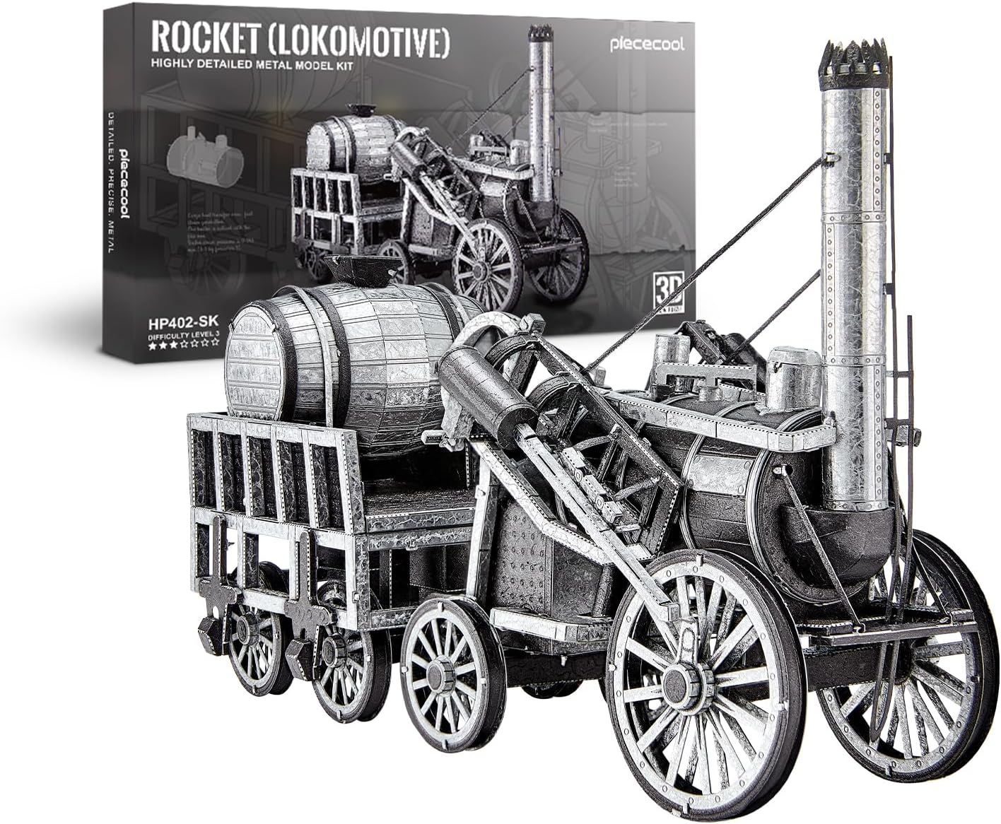 ROCKET LOCOMOTIVE 3D METAL MODEL
