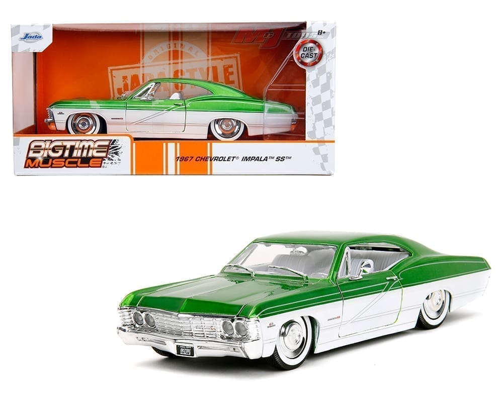 Chevrolet Impala SS - Candy Green and White - Bigtime Muscle 1967 1/24