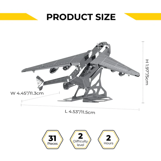 AN-225 MRIYA Ukrainian Dream Official SE Static kit of airplane, 31 parts