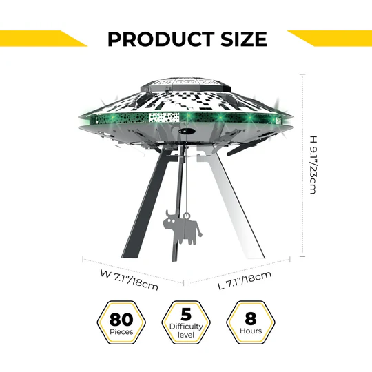 Stellar Raiders Mechanical-Electrical kit of UFO, 80 parts
