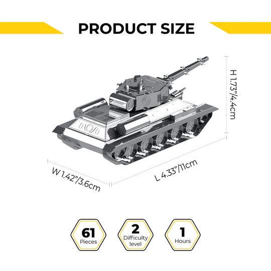 T-34/85 Static kit of tank, 61 parts