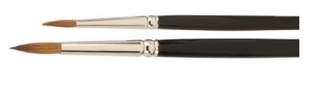 SYNTHETIC RED SABLE HAIR SILVER FERRULES