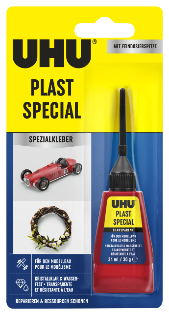 UHU Allplast blisterpack with fine needle nozzle 33 ml / 30 g
