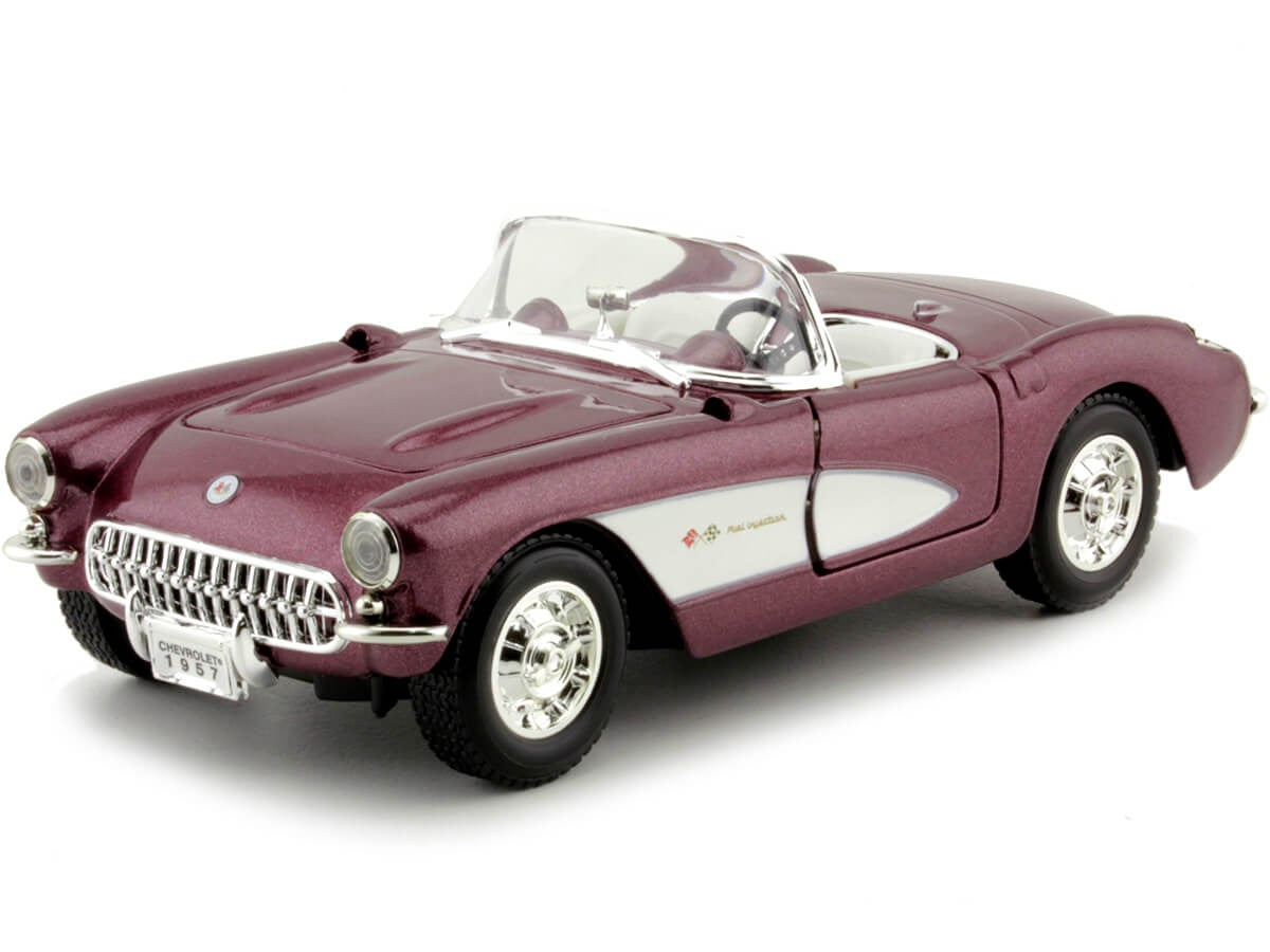 CHEV CORVETTE 1957 BURGANDY 1/24