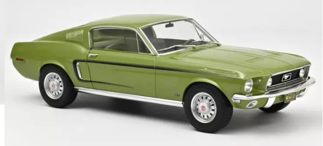 Ford Mustang Fastback GT 1968 Lime Gold metallic 1/12 LIM ED 750
