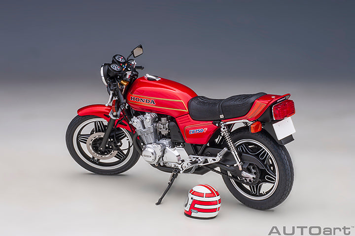 HONDA CB750F BARIBARI LEGEND RED WITH HELMET 1/12