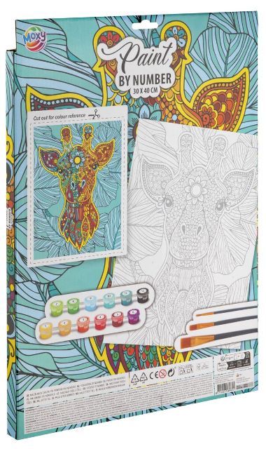 Paint By Number Giraffe Canvas - 30x40cm+12 paints