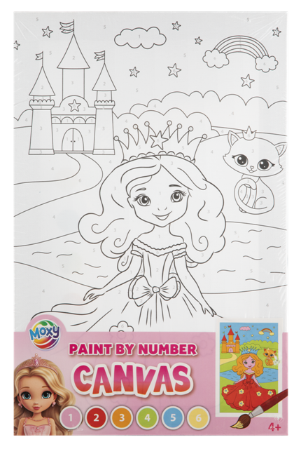 Paint by Number Canvas, 29,7 x 19,5 cm, FAIRY PRINCESS