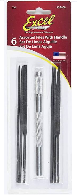 NEEDLE FILE SET W/ HANDLE AND 6 PCS ASSORTED FILES