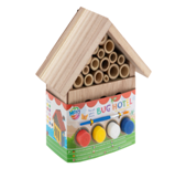 Bug hotel wood incl. 4 paints & brush