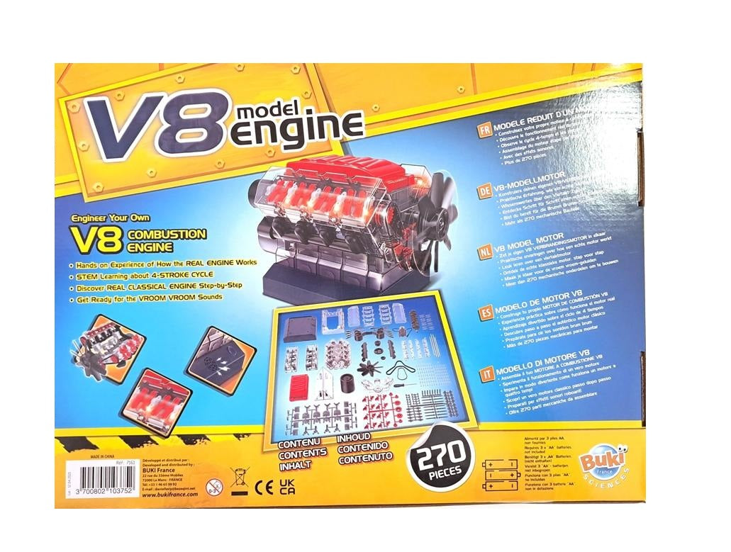 V8 ENGINE WITH LIGHT AND SOUND EFFECT 270 PARTS