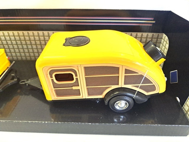 FORD F-100 WITH CARAVAN 1955 YELLOW 1/24