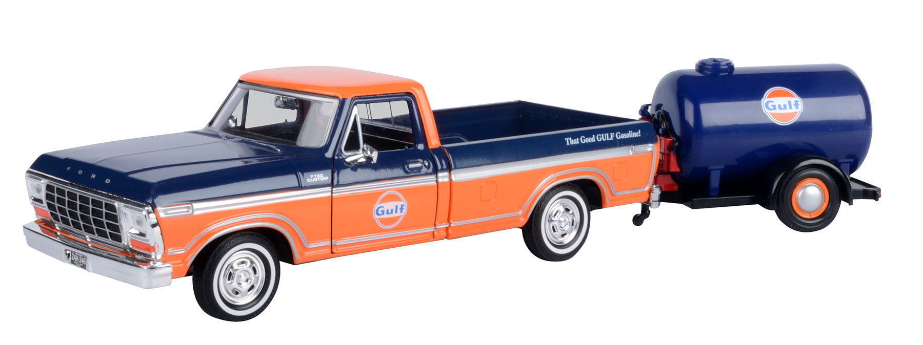 1:24 1979 FORD F-150 CUSTOM + OIL TANKER IN GULF LIVERY