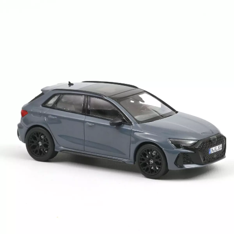 Audi RS 3 2025 in display case Kermora Grey 1:43