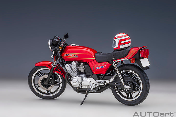 HONDA CB750F BARIBARI LEGEND RED WITH HELMET 1/12