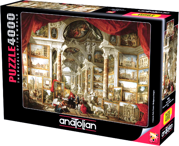 GALLERY WITH VIEWA OF MODERN ROME 4000 PIECE PUZZLE