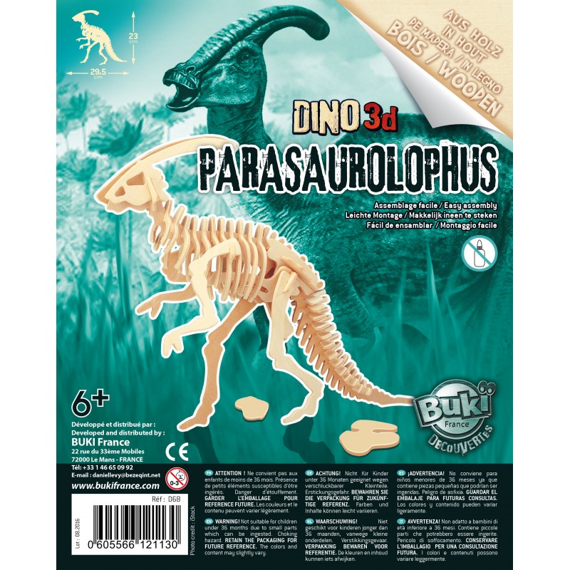 DINOS 3D WOODEN ASSEMBLY KIT