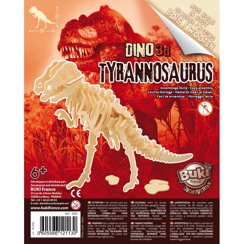 DINOS 3D WOODEN ASSEMBLY KIT