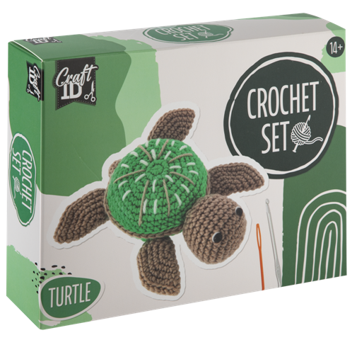 Crochet kit Turtle, 14,5x4x16 cm