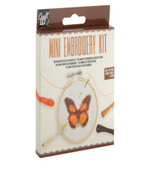 Mini embroidery kit 12,5x10cm, butterfly