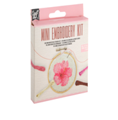 Mini embroidery kit 12,5x10cm, flower