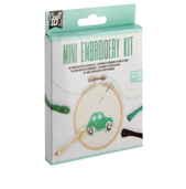 Mini embroidery kit 12,5x10cm, car
