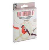 Mini embroidery kit 12,5x10cm, bird