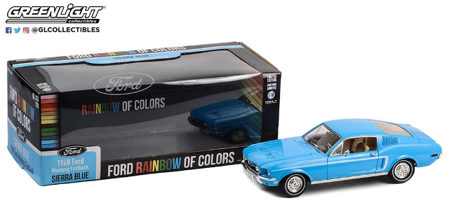 1:18 1968 Ford Mustang Fastback "Ford Rainbow Of Colors" West Coast USA Special Edition Mustang