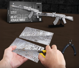 AK47 RIFLE 3D METAL MODEL