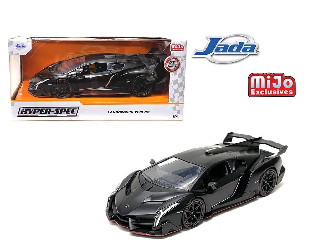 Lamborghini Veneno - Matte Black - Hyper-Spec - MiJo Exclusives Limited Edition 1/24