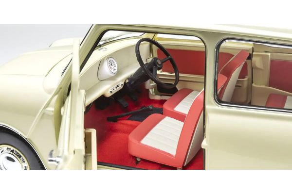 MORRIS MINI MINOR OLD ENGLISH WHITE 1/18