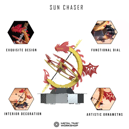Clock Chaser Sun Chaser Mechanical kit of desk clock, 57 parts