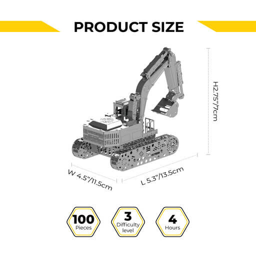 Tireless Digger Mechanical  kit of Excavator, 100 parts