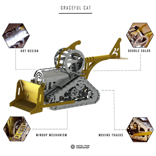 Bulldozer Graceful Mechanical  kit, 205 parts