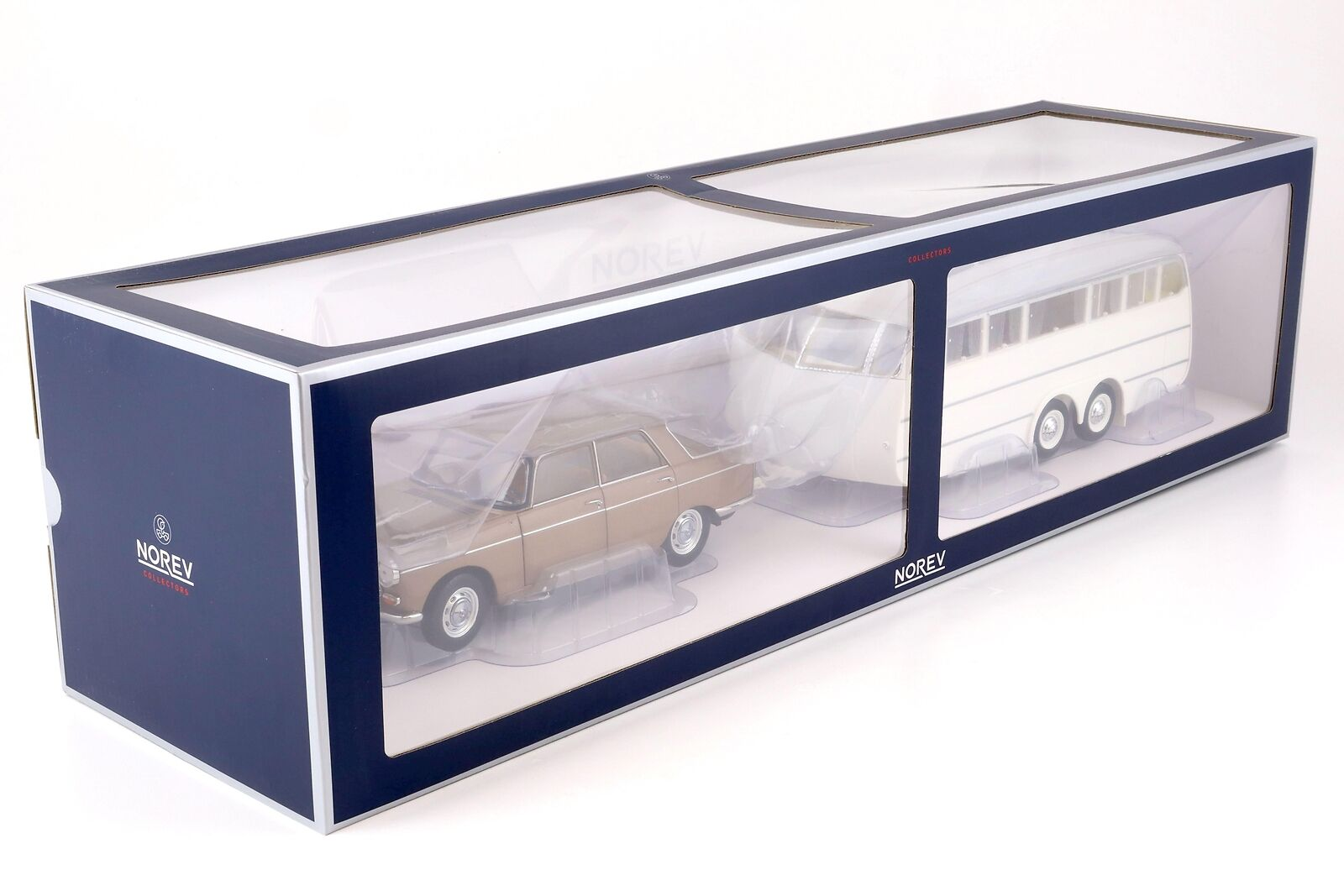 Peugeot 404 1965 Brown metallic with Caravan Hénon 1:18