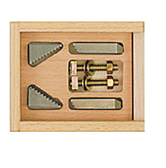 HOLD DOWN SET IN WOODEN BOX, UP TO 20 MM