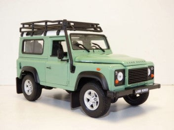 LAND ROVER DEFENDER WITH ROOFRACK GREEN  1/24