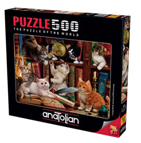 KITTENS IN THE LIBRARY 500 PIECES